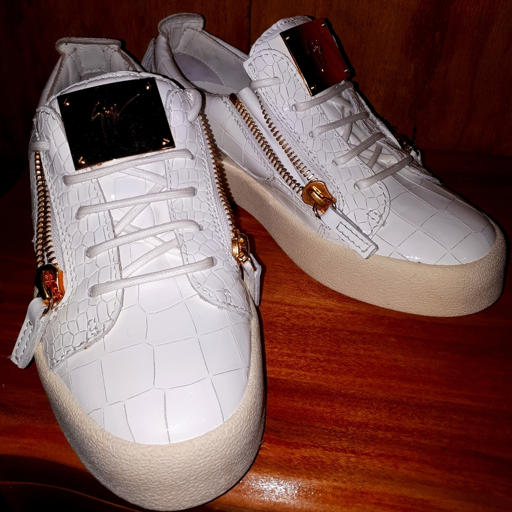Giuseppe Zanotti White Crocodile Sneakers
